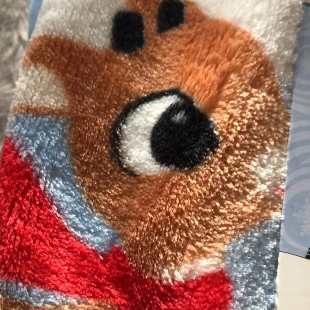 Rudolph Red Nosed Reindeer Soft Plush Throw Blanket